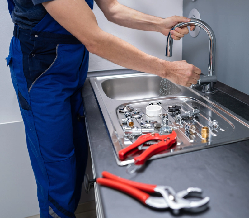 plumber new faucet installation at kitchen sink middleburg fl